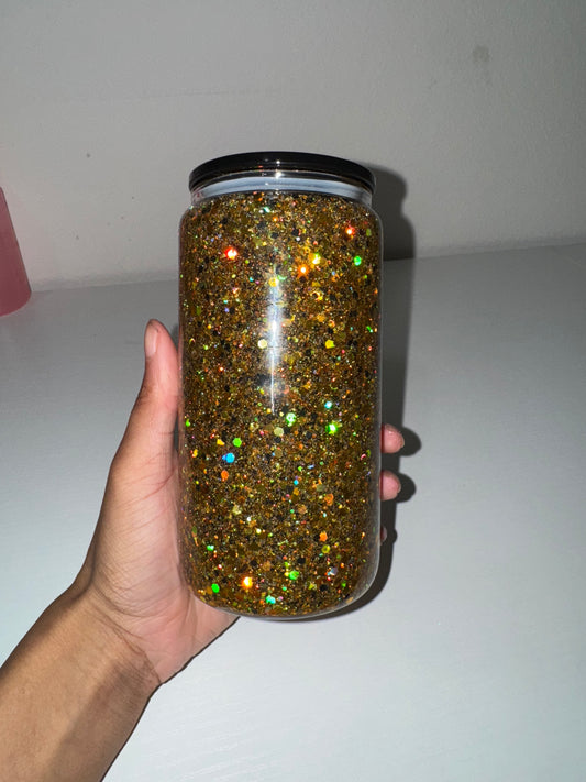 Gold/Black Glitter Cup