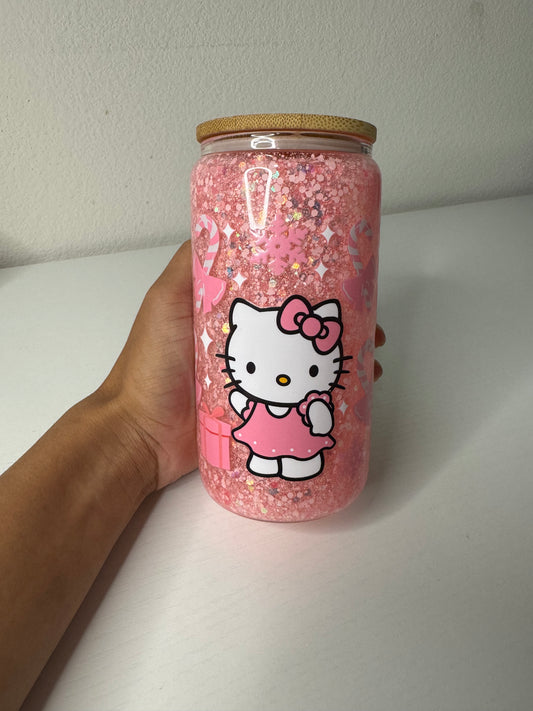 Pink Hello Kitty Glitter Cup